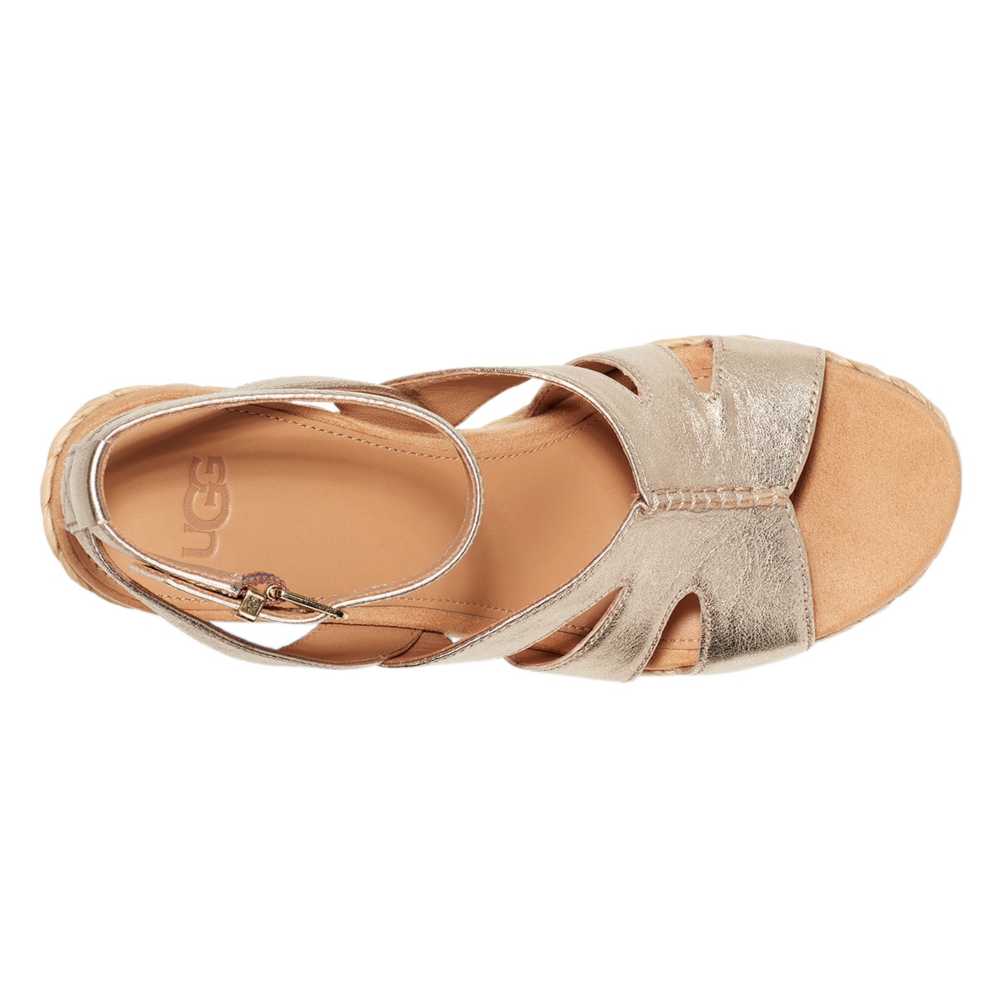 Peltz Shoes Women's Ugg Careena Sandal GOLD 1125029-PGMT