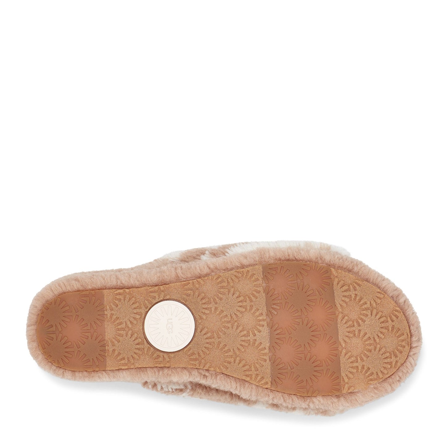 Peltz Shoes Women's Ugg Fluff Yeah Slide TAN COW PRINT 1125592-MSS