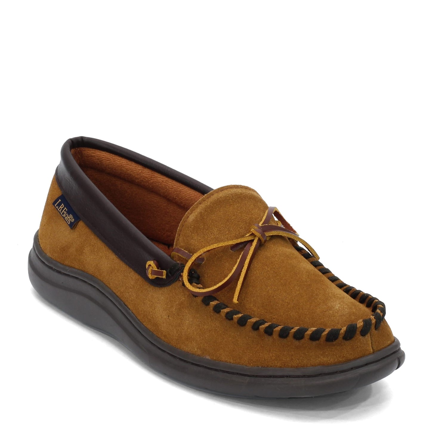 Peltz Shoes Men's LB Evans Atlin Slipper TAN NUBUCK 1131