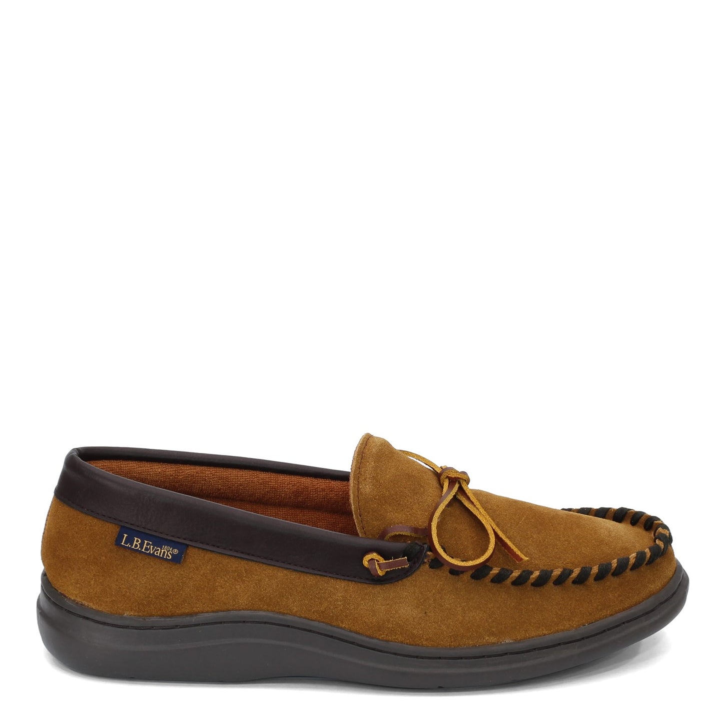 Peltz Shoes Men's LB Evans Atlin Slipper TAN NUBUCK 1131