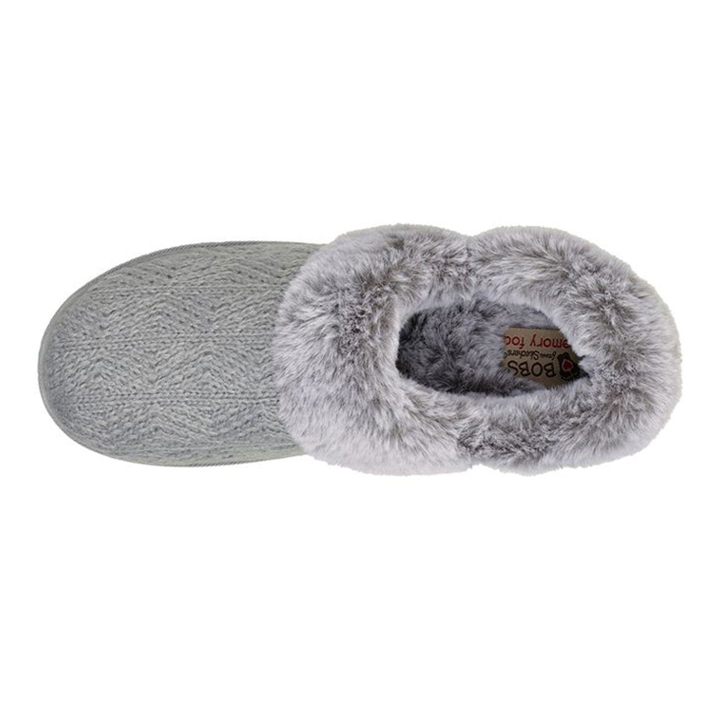 Peltz Shoes Women's Skechers BOBS Too Cozy - Deco Drifter Slip-On GREY 113247-GRY