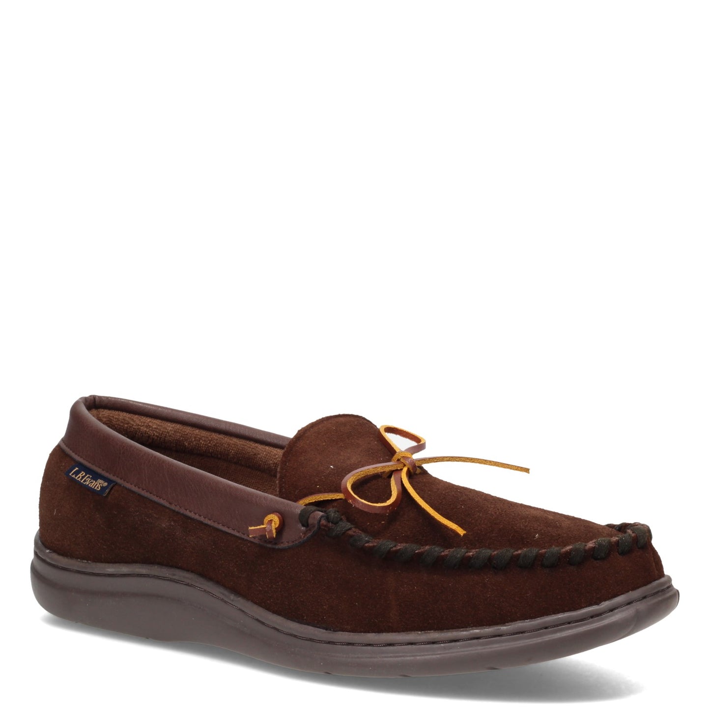 Peltz Shoes Men's LB Evans Atlin Slipper CHOCOLATE 1132