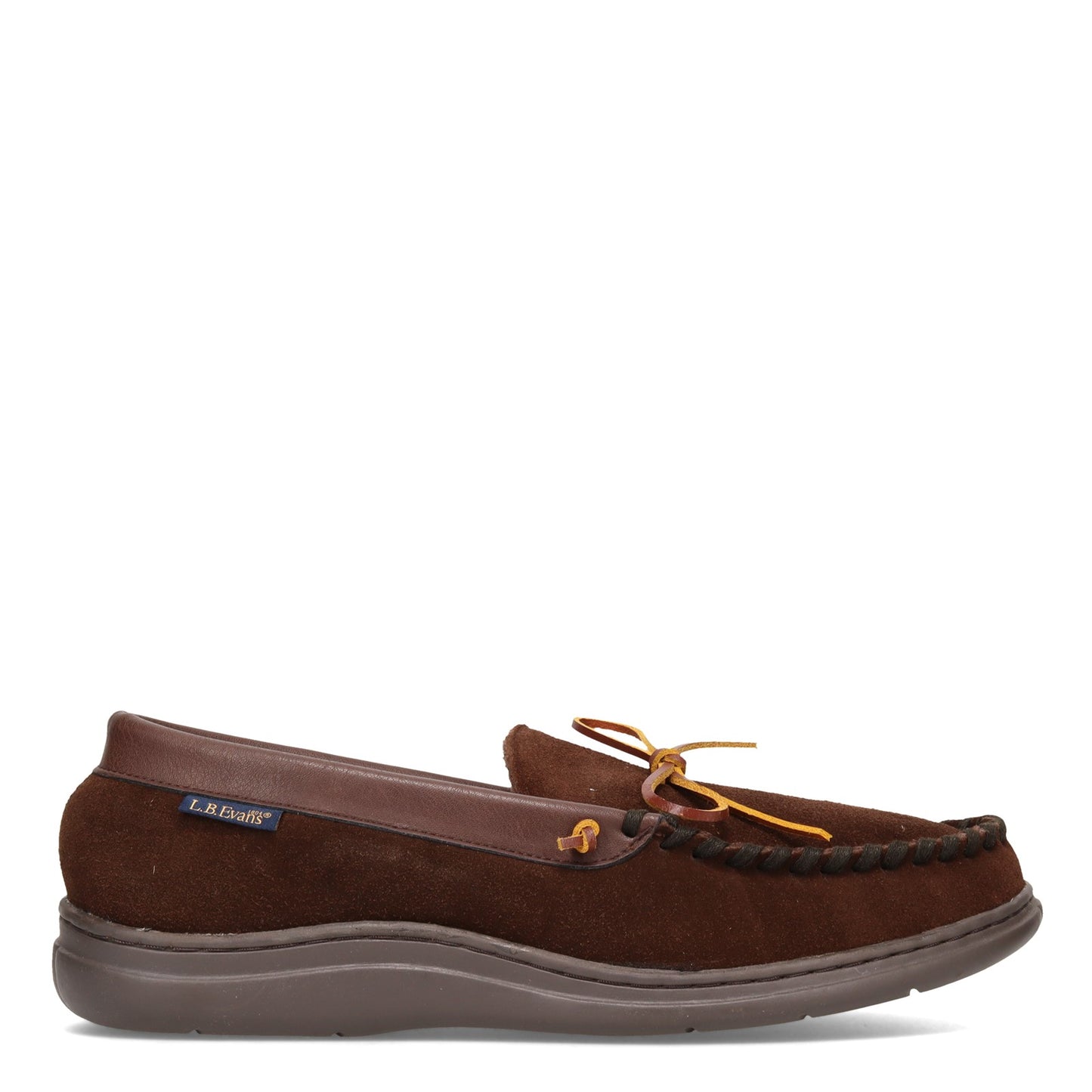 Peltz Shoes Men's LB Evans Atlin Slipper CHOCOLATE 1132