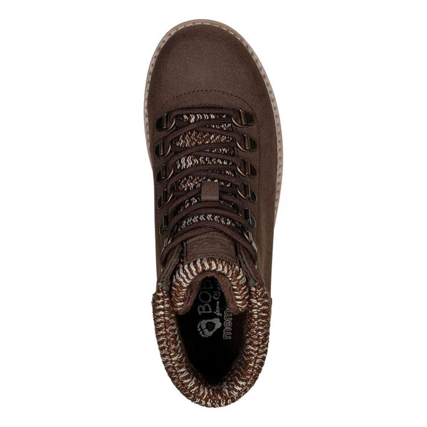 Peltz Shoes Women's Skechers BOBS Mountain Kiss Cute Factor Boot BROWN 113420-BRN