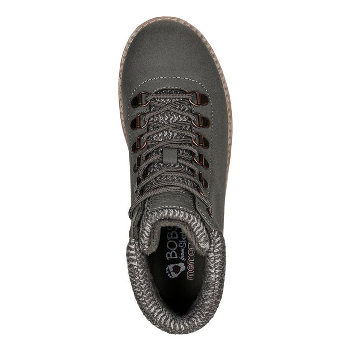 Peltz Shoes Women's Skechers BOBS Mountain Kiss Cute Factor Boot GRAY 113420-GRY
