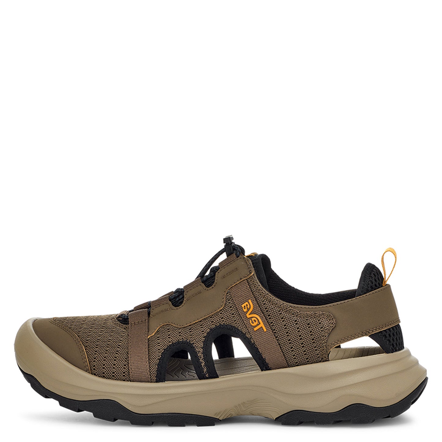 Peltz Shoes Men's Teva Outflow Closed Toe Sandal Teak 1134357-TEAK
