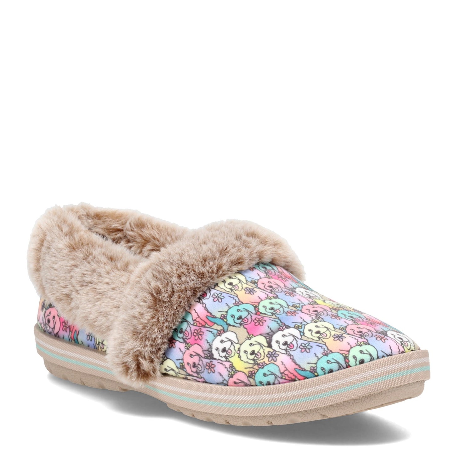 Peltz Shoes Women's Skechers BOBS Too Cozy - Winter Howl Slipper - Wide Width NATURAL 113481W-NTMT