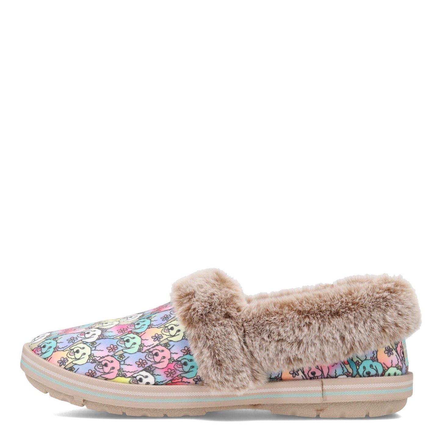 Peltz Shoes Women's Skechers BOBS Too Cozy - Winter Howl Slipper - Wide Width NATURAL 113481W-NTMT