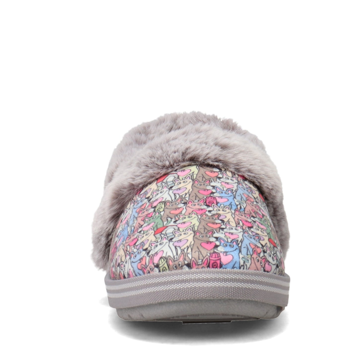 Peltz Shoes Women's Skechers BOBS Too Cozy - Paws Forever Slip-On GREY MULTI 113485-MLT