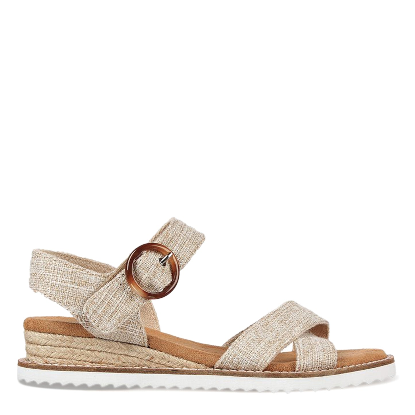 Peltz Shoes Women's Skechers BOBS Desert Kiss Second Dance Sandal NATURAL 113535-NAT