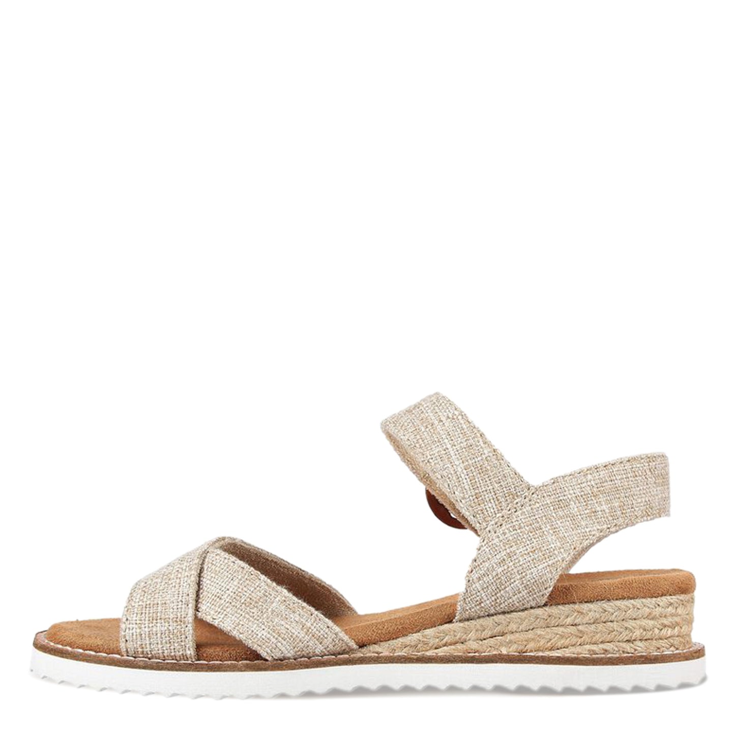Peltz Shoes Women's Skechers BOBS Desert Kiss Second Dance Sandal NATURAL 113535-NAT
