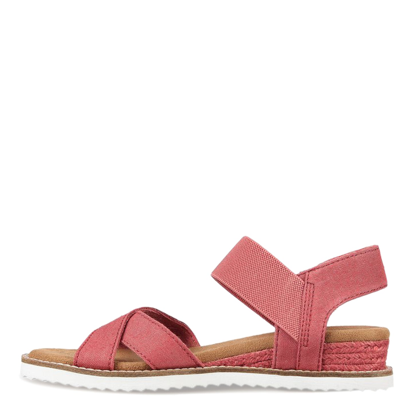 Peltz Shoes Women's Skechers BOBS Desert Kiss - Peaks & Valleys Sandal RED 113550-RED