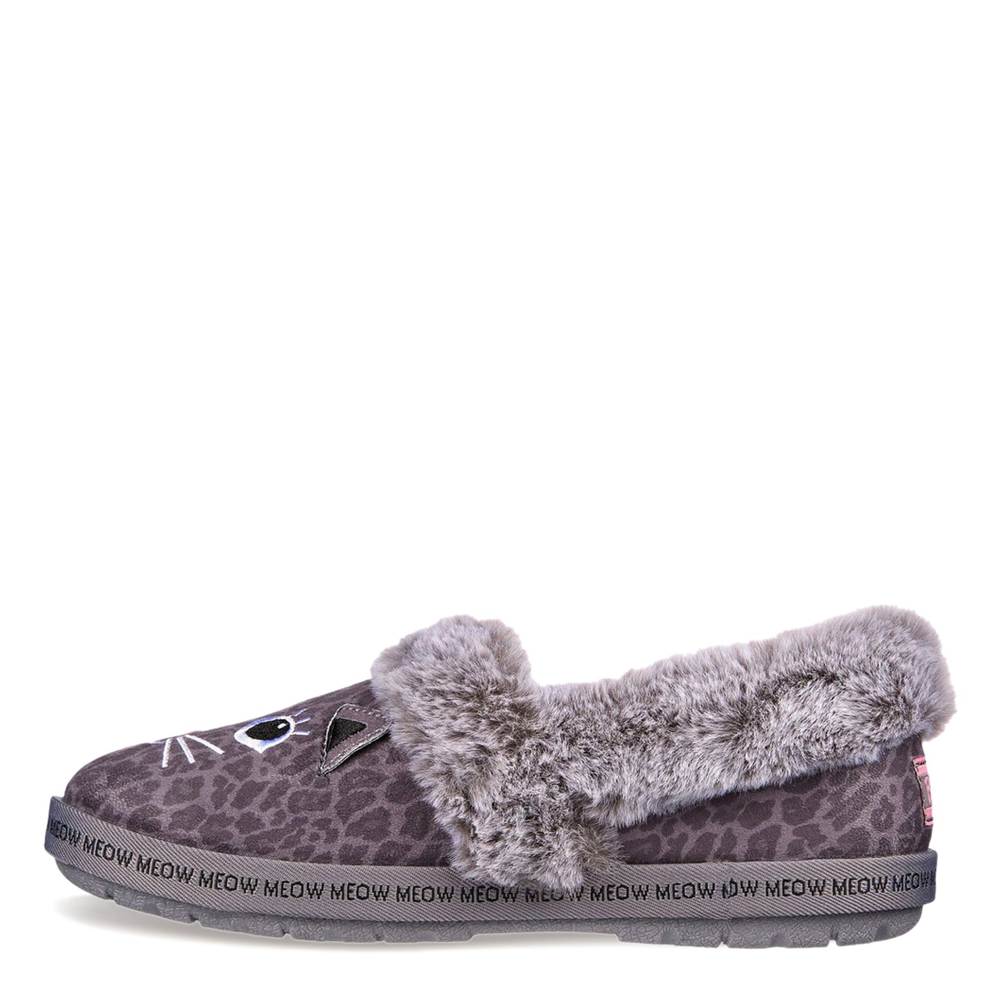 Peltz Shoes Women's Skechers BOBS Too Cozy - Jazzy Pawty Slipper CHARCOAL 113677-CCL