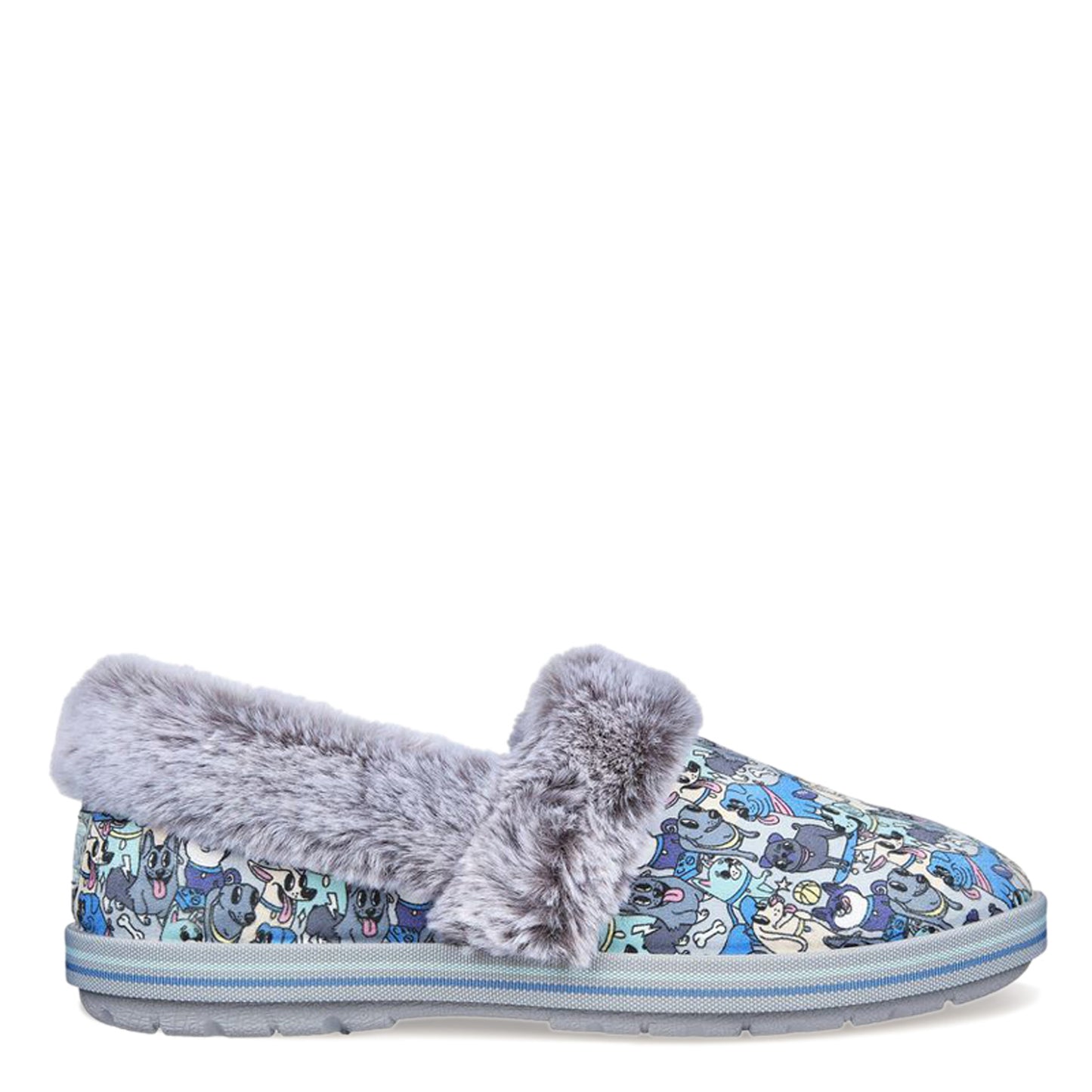 Peltz Shoes Women's Skechers BOBS Too Cozy - Wandering Eyez Slipper GREY 113683-GYMT