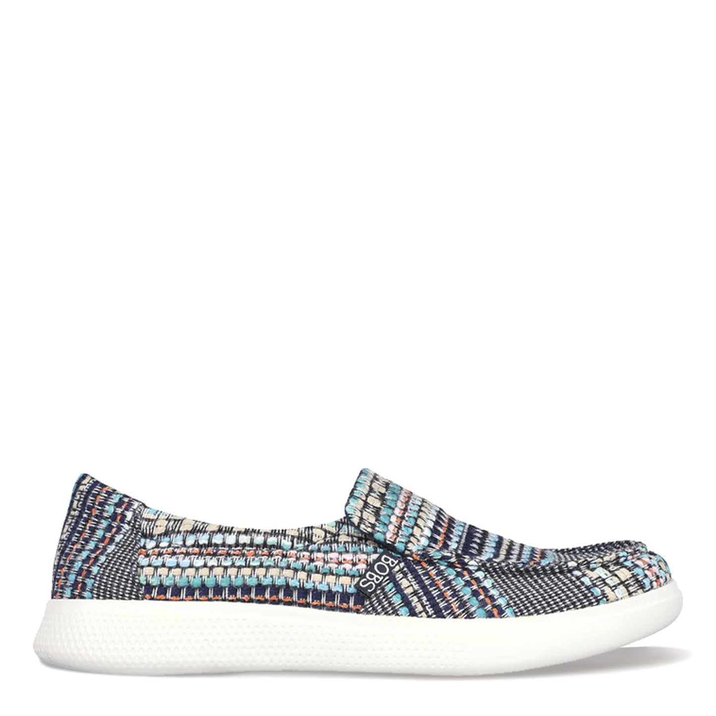 Peltz Shoes Women's Skechers BOBS Skipper - Beach Crush Slip-On NAVY MULTI 113774-NVMT