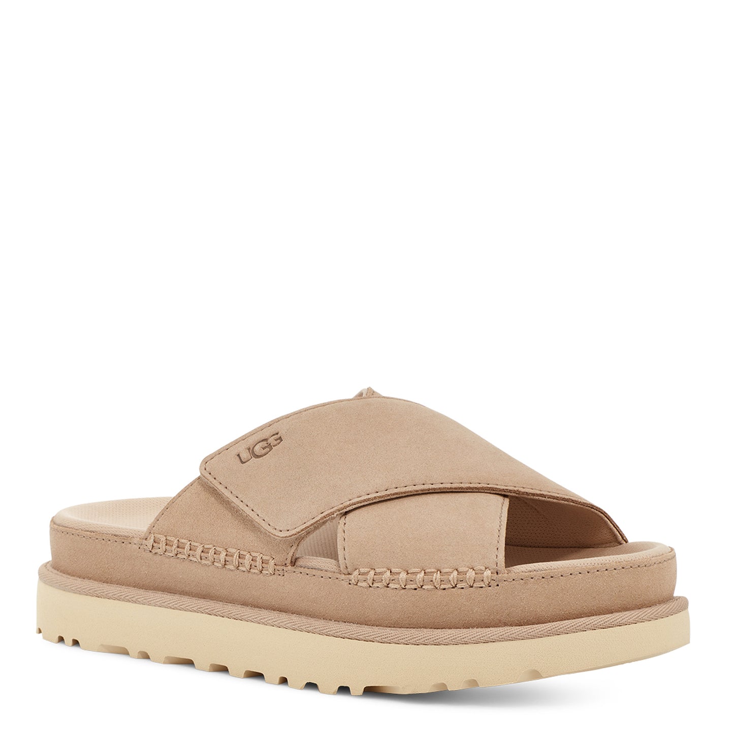 Peltz Shoes Women's Ugg Goldenstar Slide Sandal DRIFTWOOD 1137910-DRI