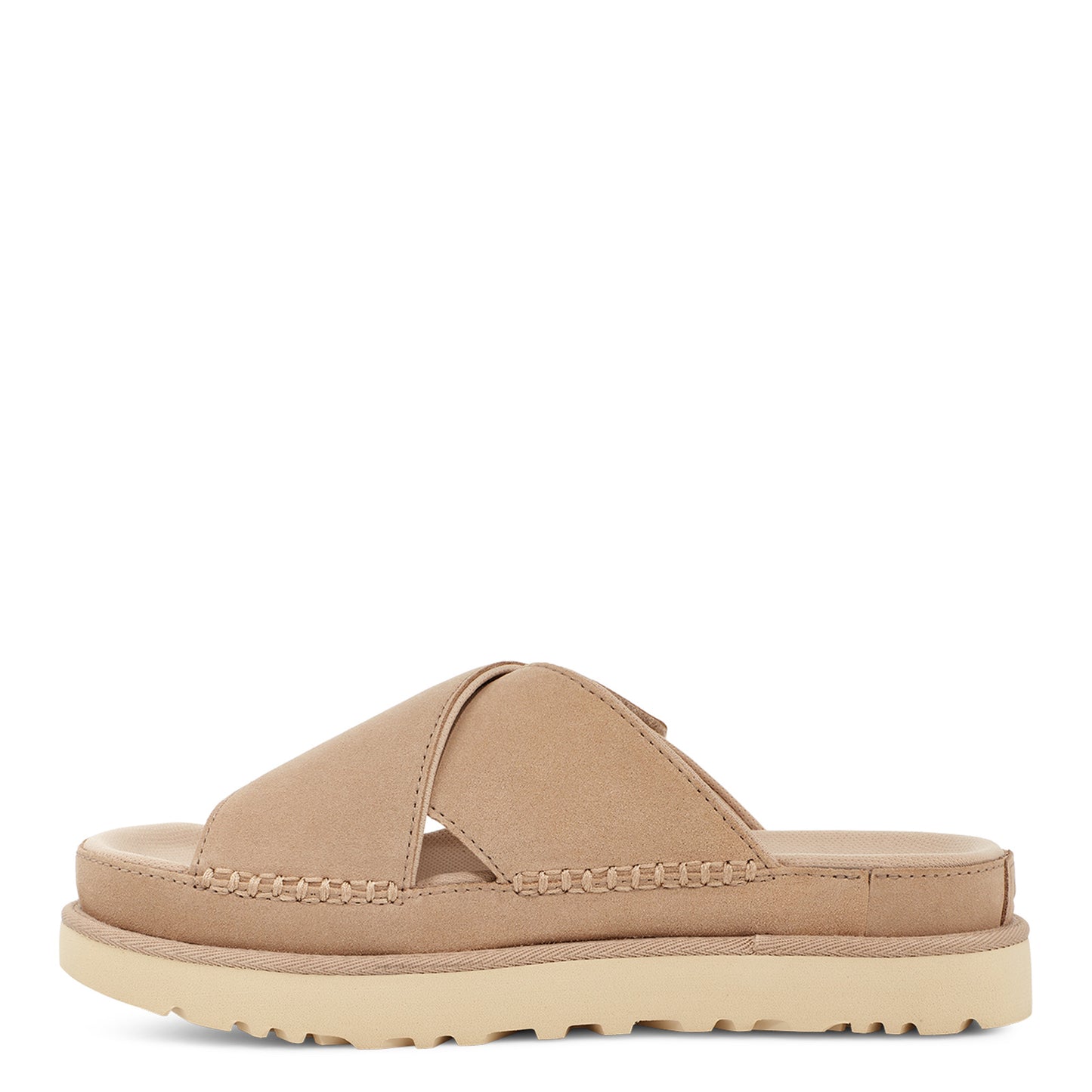 Peltz Shoes Women's Ugg Goldenstar Slide Sandal DRIFTWOOD 1137910-DRI