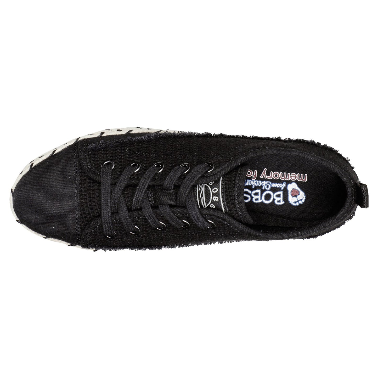 Peltz Shoes Women's Skechers BOBS Sesame Cute Height Sneaker BLACK 114000-BLK
