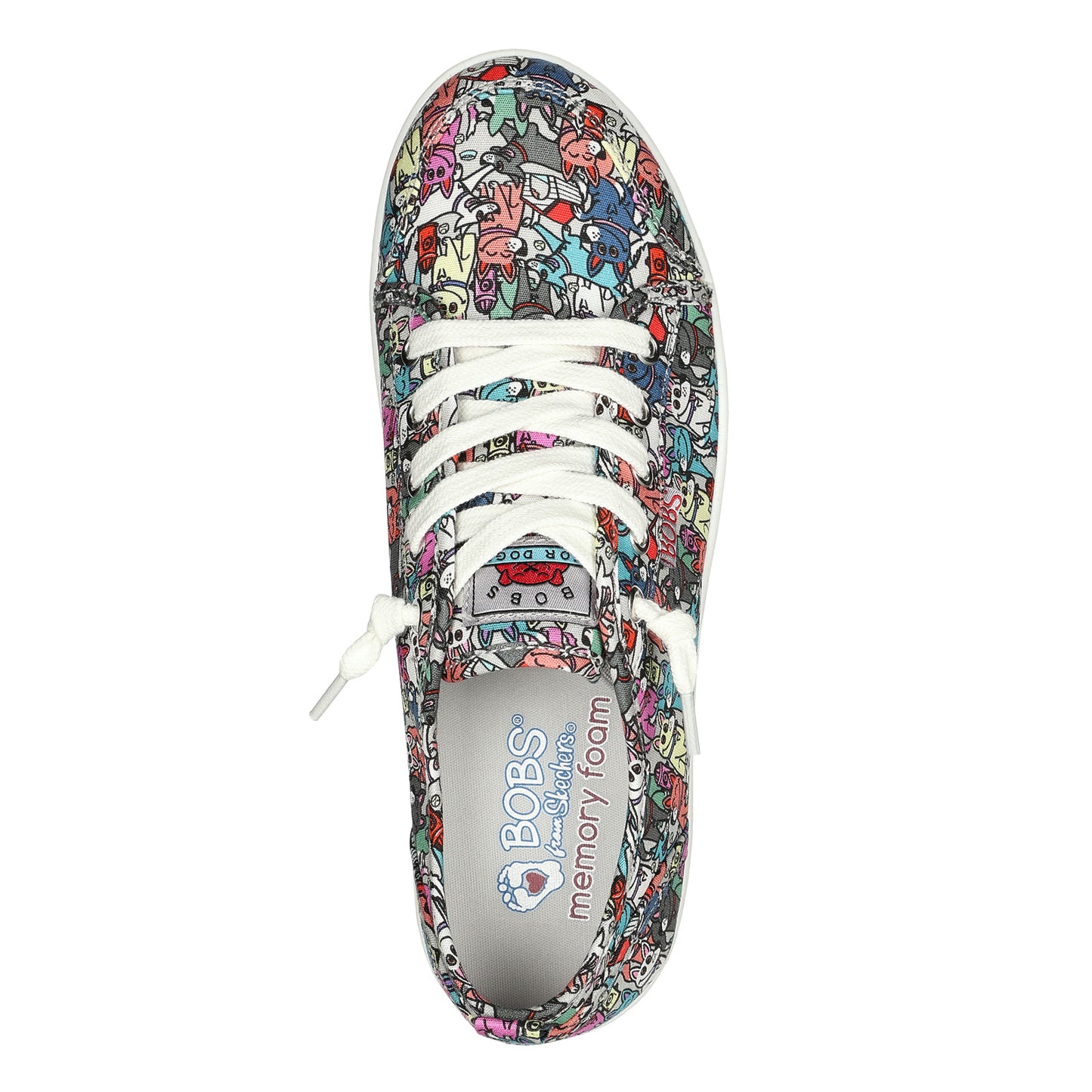 Peltz Shoes Women's Skechers BOBS B Cute - Friends Fur-Ever Sneaker GREY 114093-GYMT