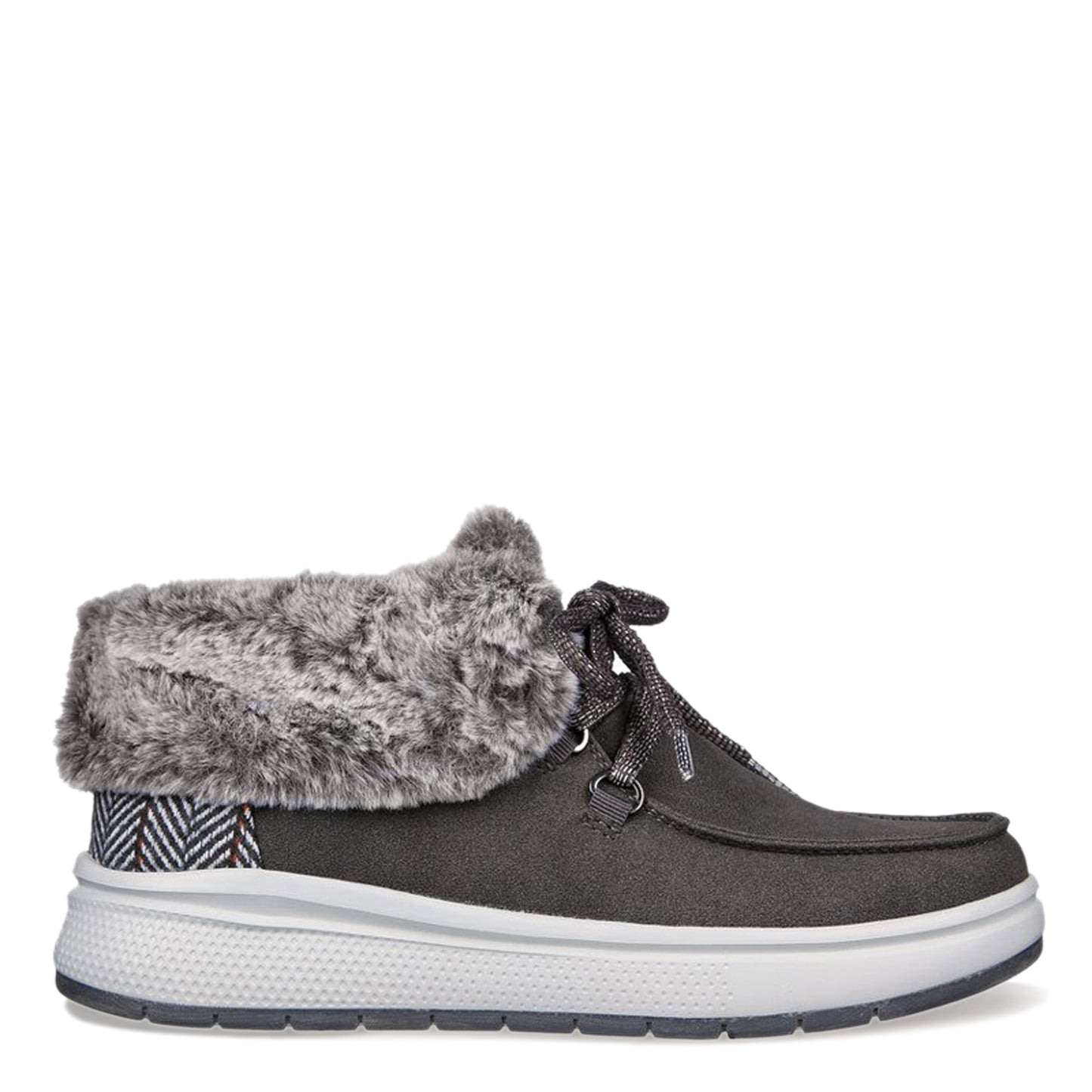Peltz Shoes Women's Skechers BOBS Skipper Wave - Cozy Queen Boot GRAY 114270-CCL