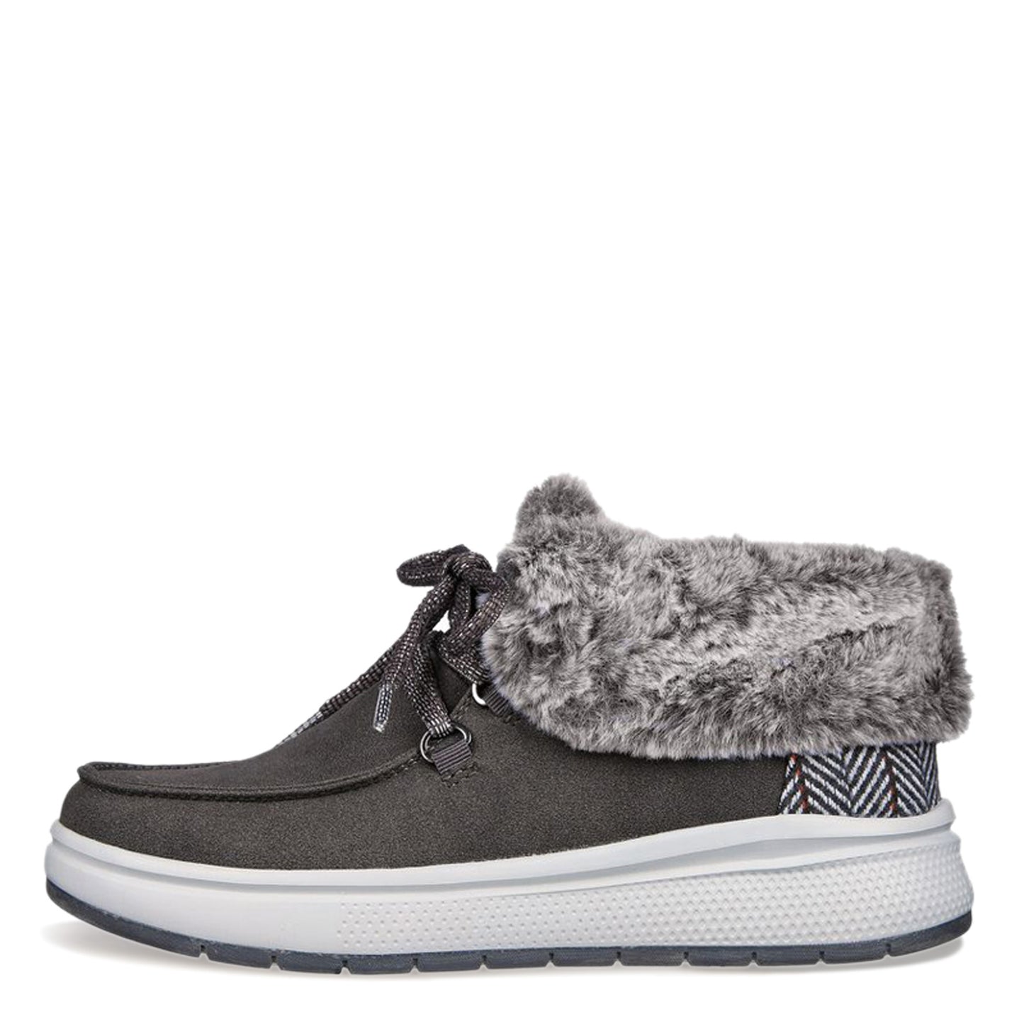 Peltz Shoes Women's Skechers BOBS Skipper Wave - Cozy Queen Boot GRAY 114270-CCL