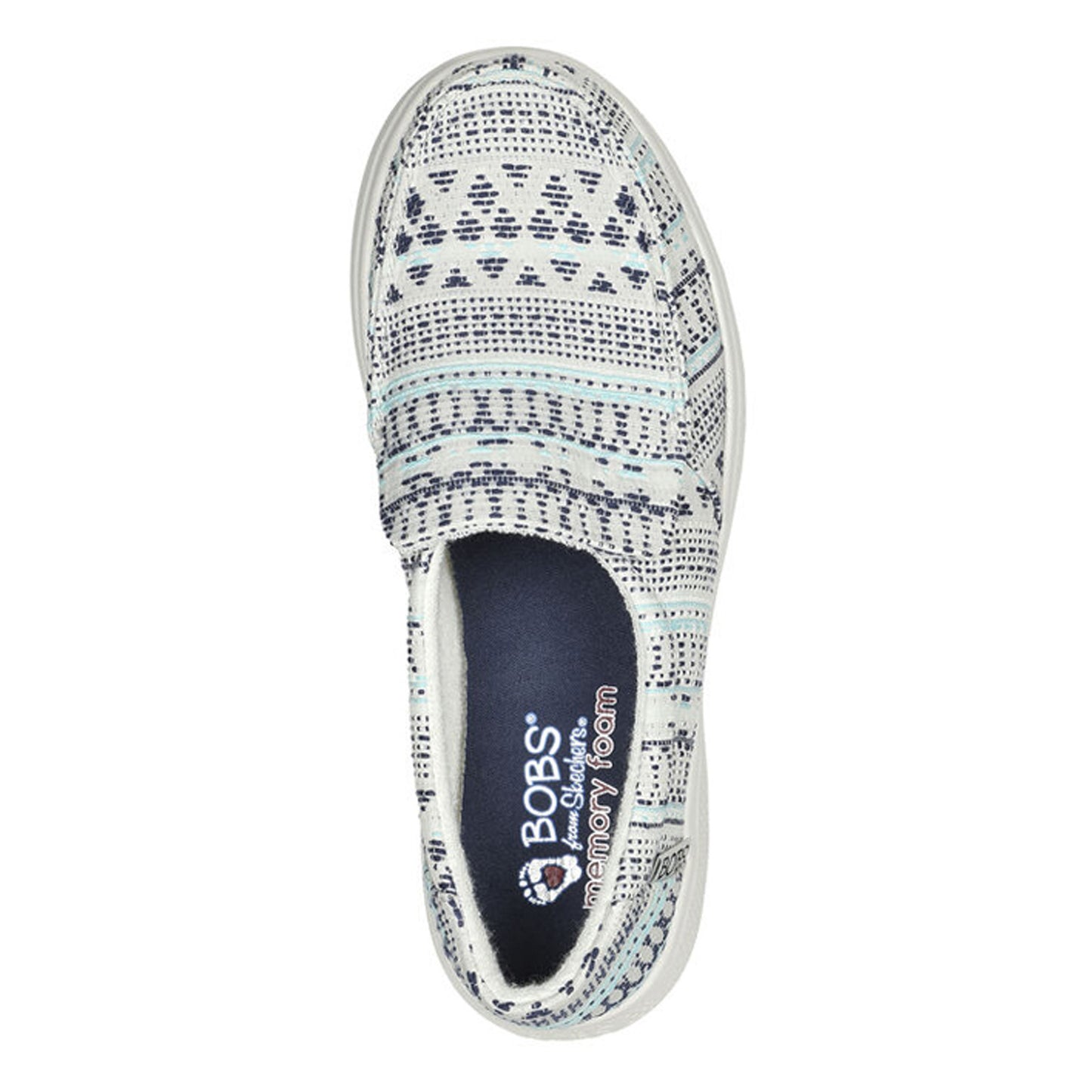 Peltz Shoes Women's Skechers BOBS Skipper - Indigo Flourish Slip-On NAVY 114314-OFNV