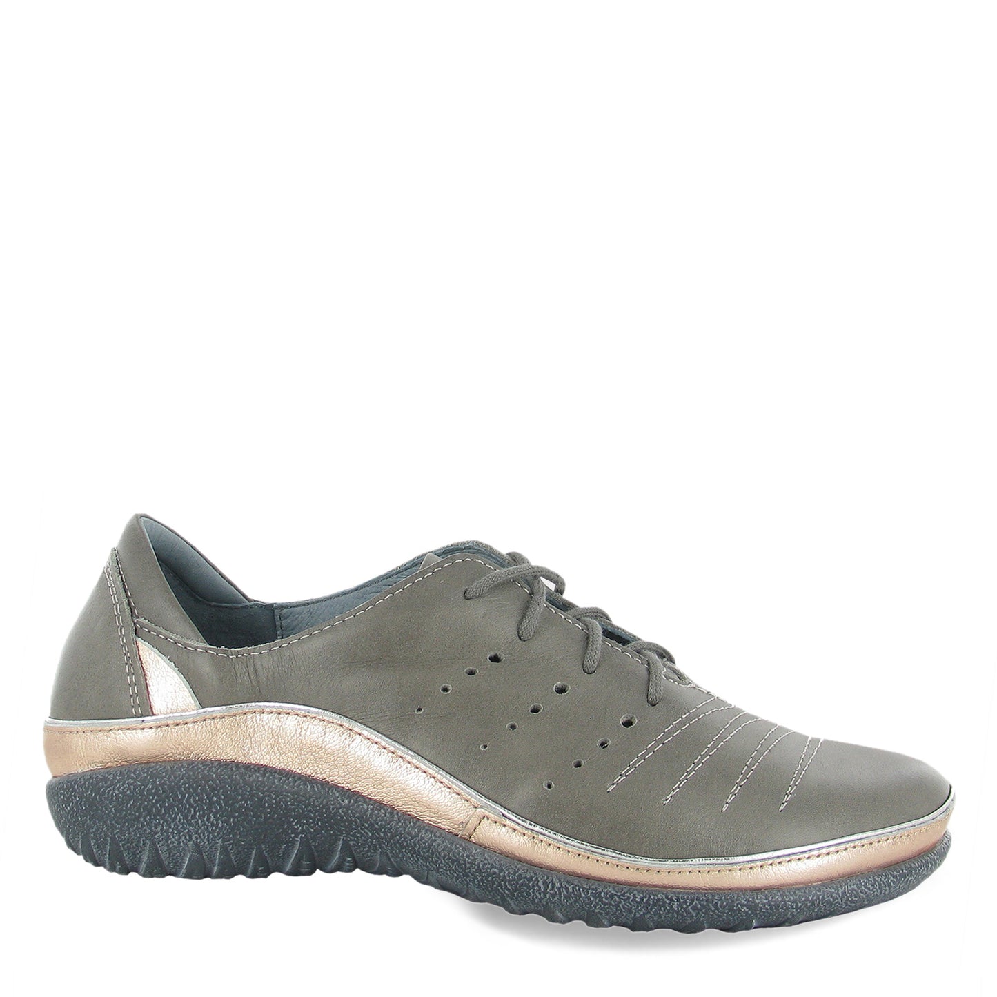 Peltz Shoes Womens Naot Kumara Sneaker Grey Rose Gold 11450-NQB
