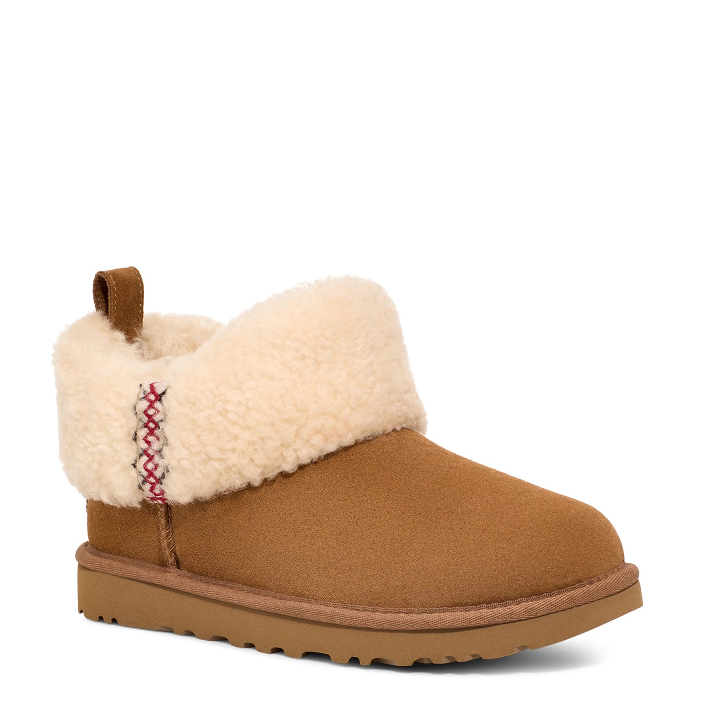 Peltz Shoes Women's UGG Ultra Mini Braid Boot CHESTNUT 1151750-CHE