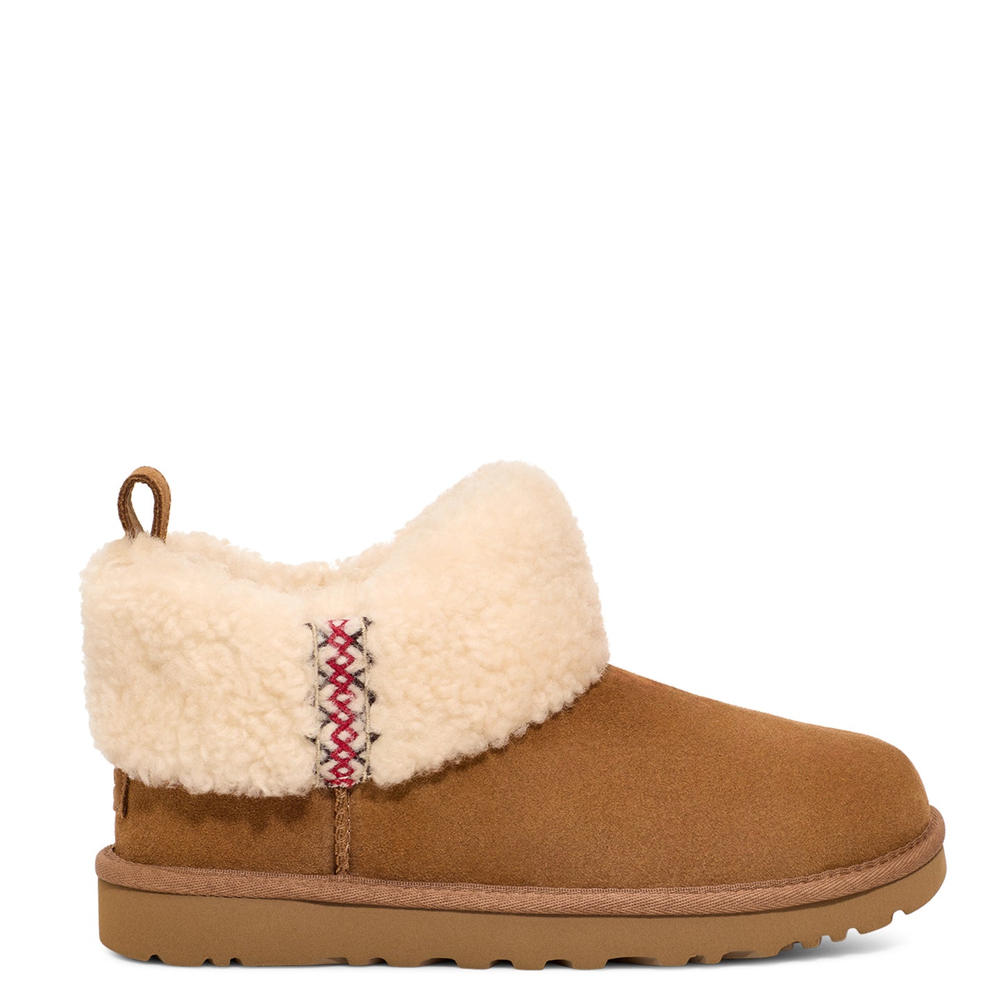 Peltz Shoes Women's UGG Ultra Mini Braid Boot CHESTNUT 1151750-CHE