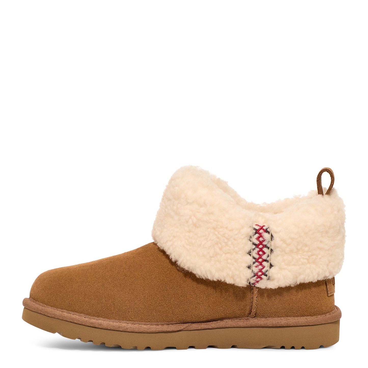 Peltz Shoes Women's UGG Ultra Mini Braid Boot CHESTNUT 1151750-CHE