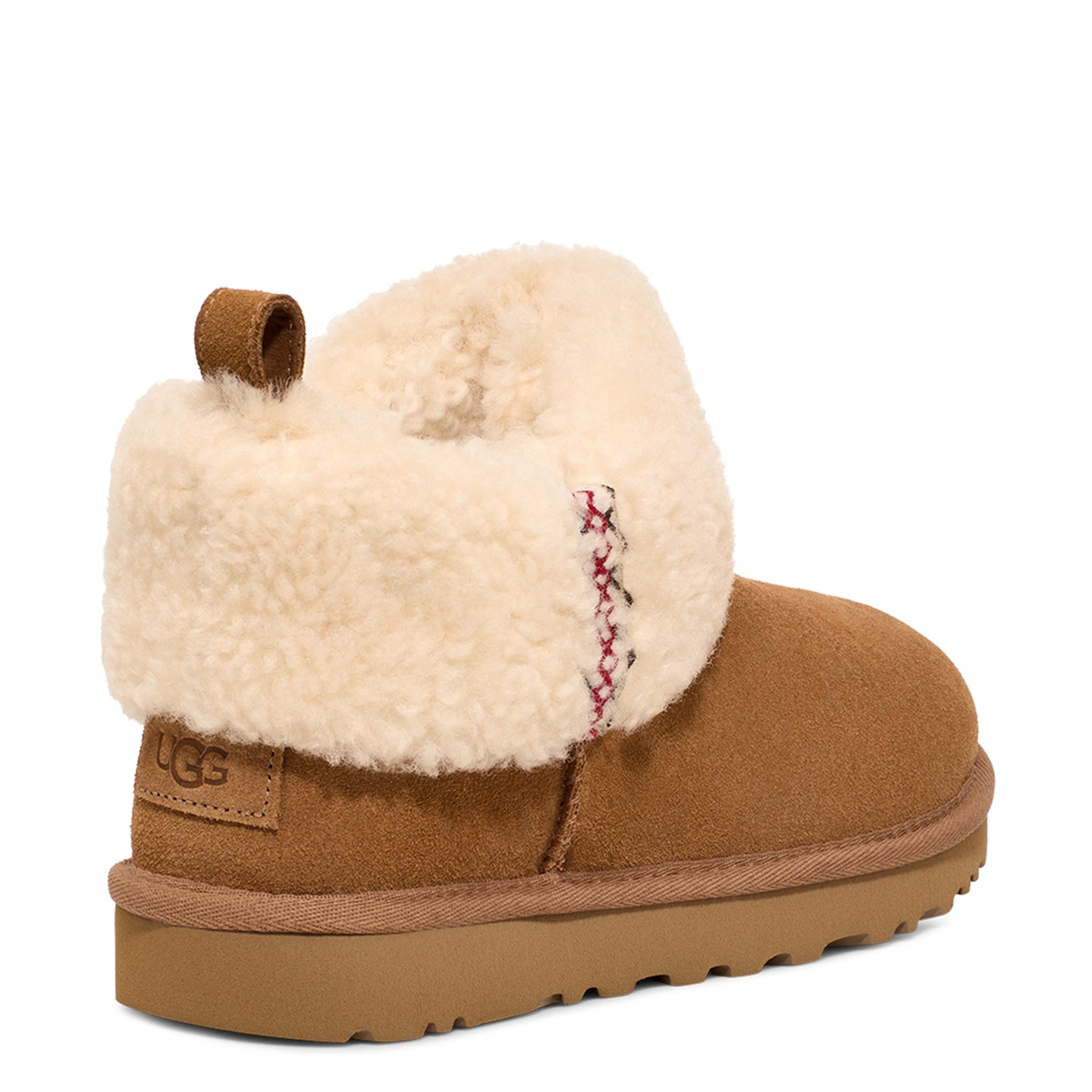 Peltz Shoes Women's UGG Ultra Mini Braid Boot CHESTNUT 1151750-CHE