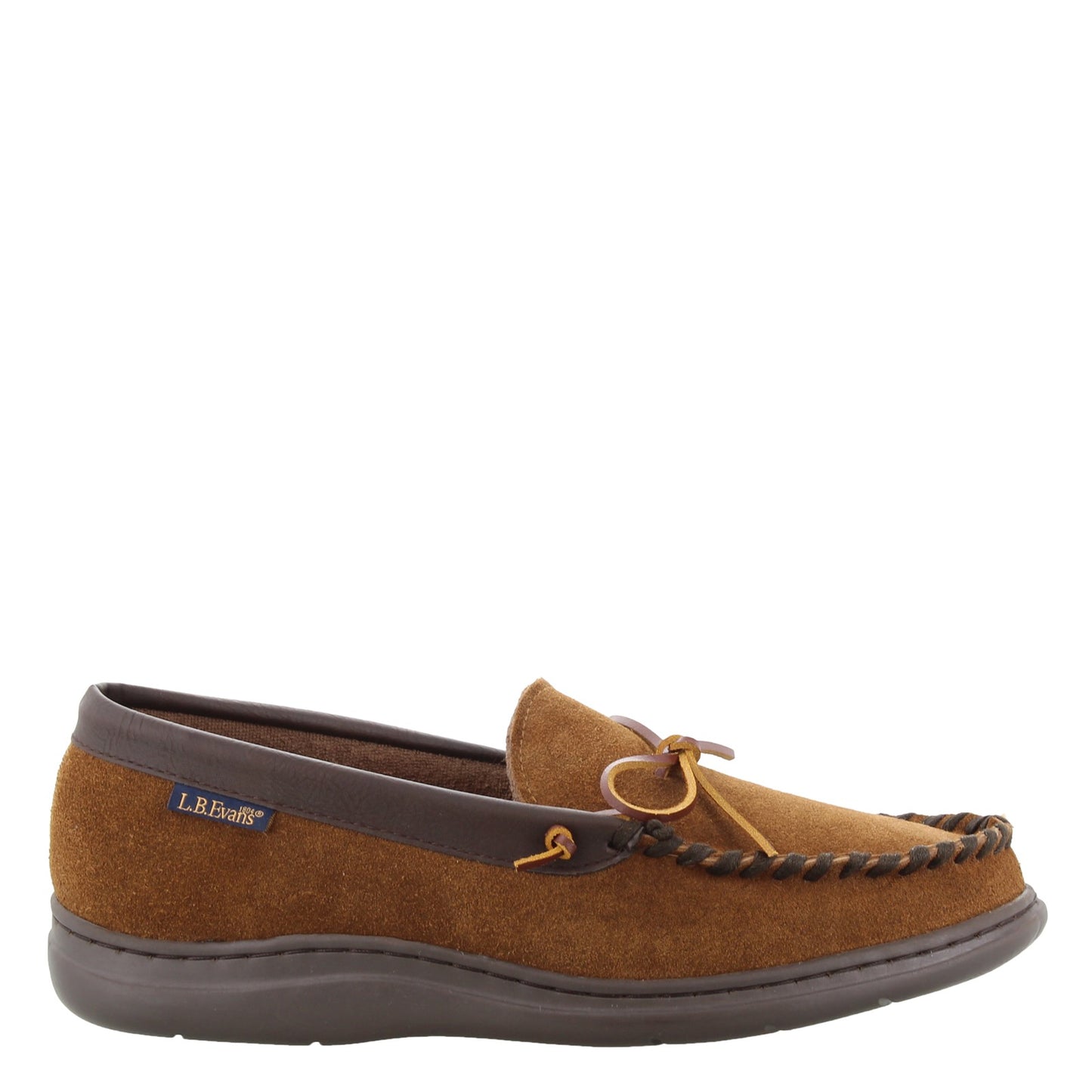 Peltz Shoes Men's LB Evans Atlin Slipper CHESTNUT 1151