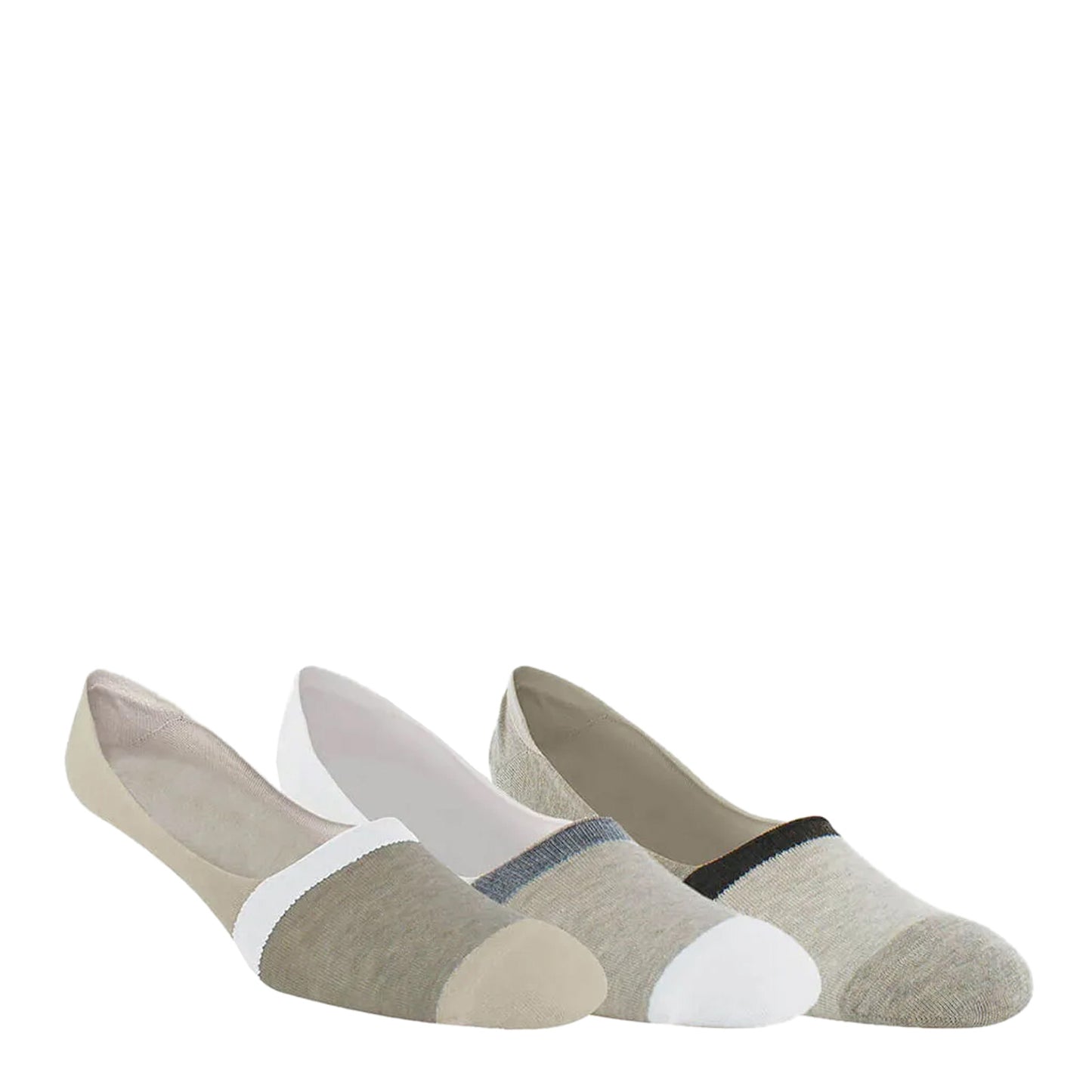 Peltz Shoes Men's Florsheim 3-Pack Prep Stripe Sock Beige Multi 11538-282