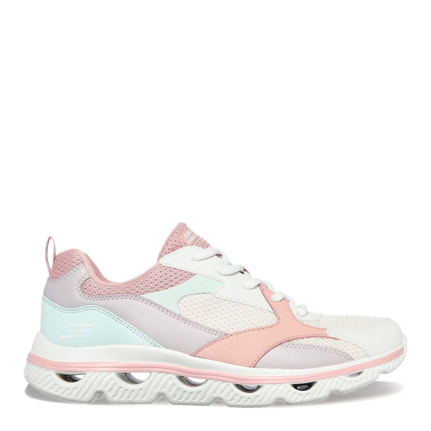Peltz Shoes Women's Skechers BOBS Sport Arc Waves - Glide & Fly Sneaker PINK 117169-PKMT