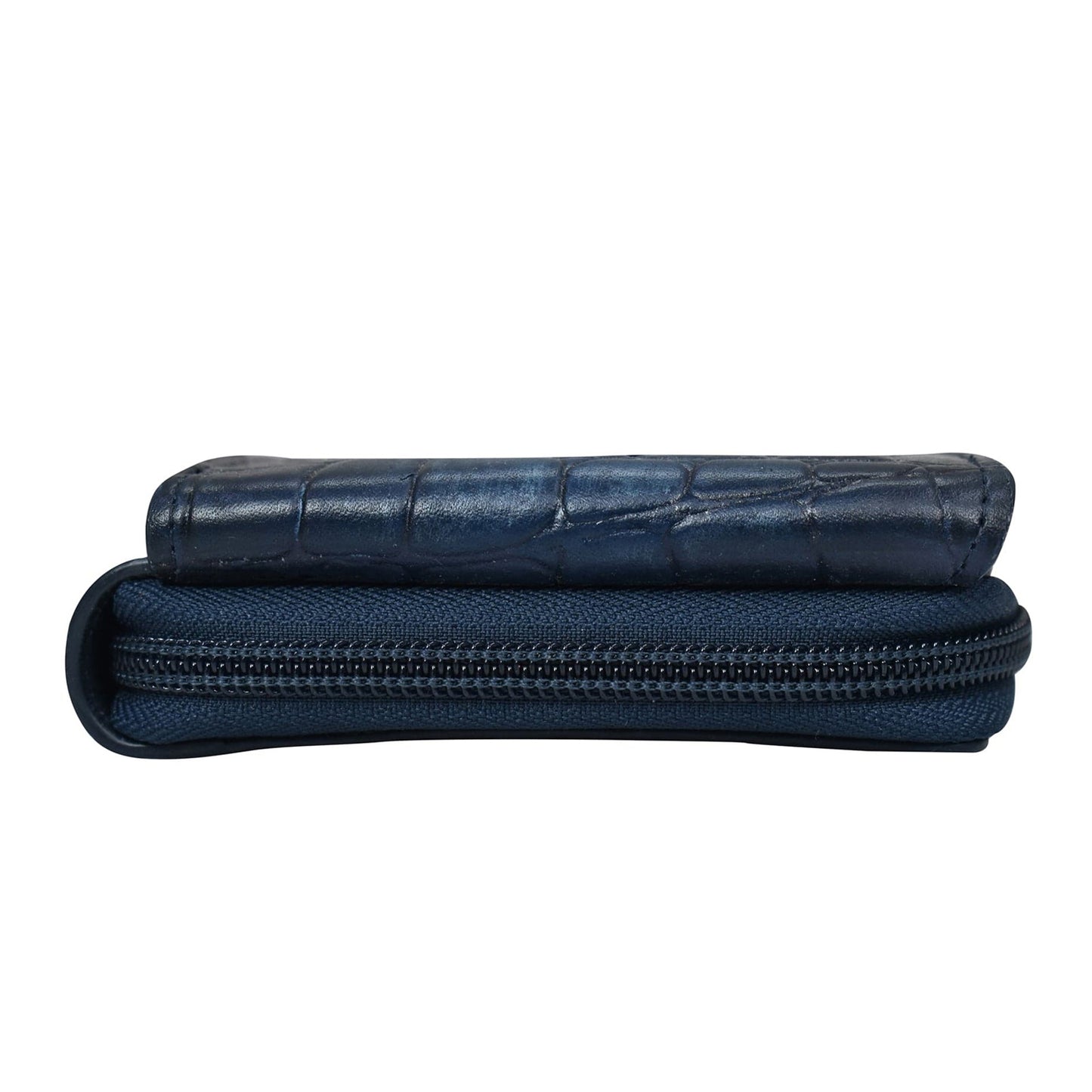Peltz Shoes Women's Anuschka Crossbody Phone Case Sapphire Croc 1173-CRC-SPH