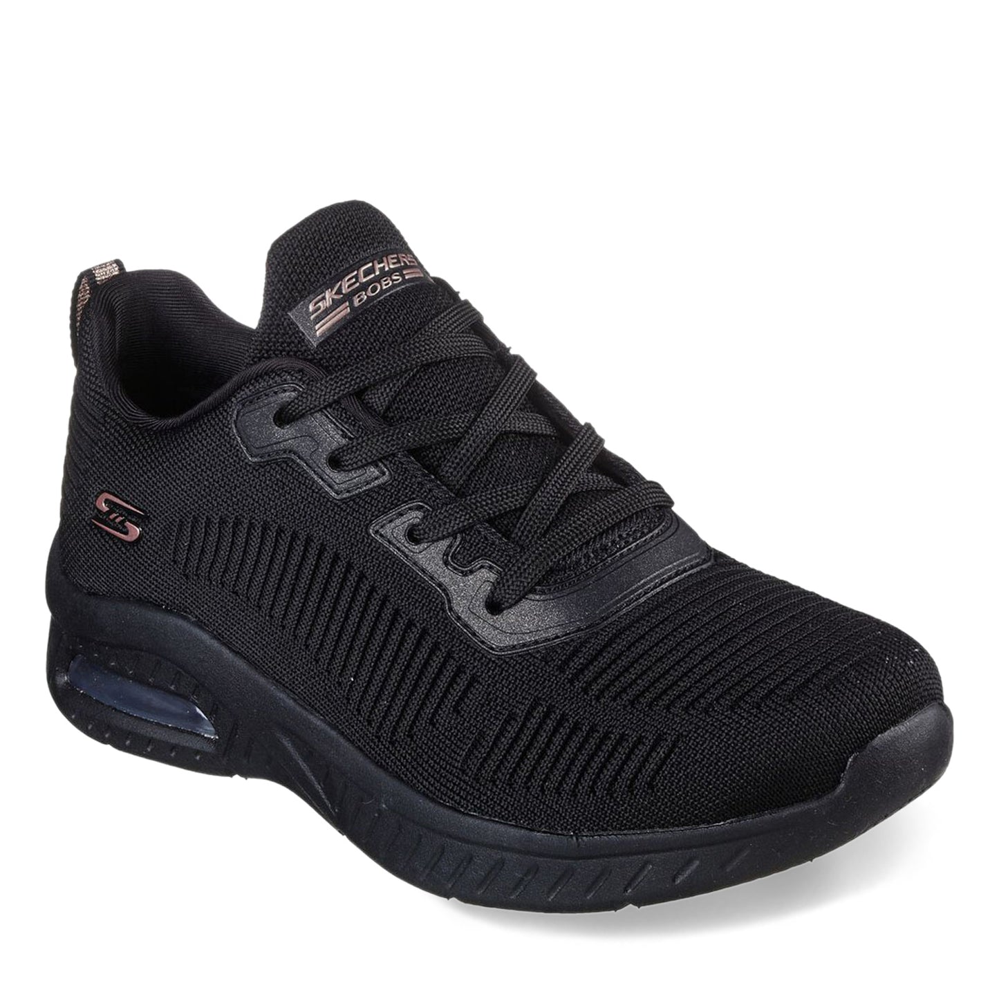 Peltz Shoes Women's Skechers BOBS Squad Air - Close Encounter Sneaker BLACK 117378-BBK