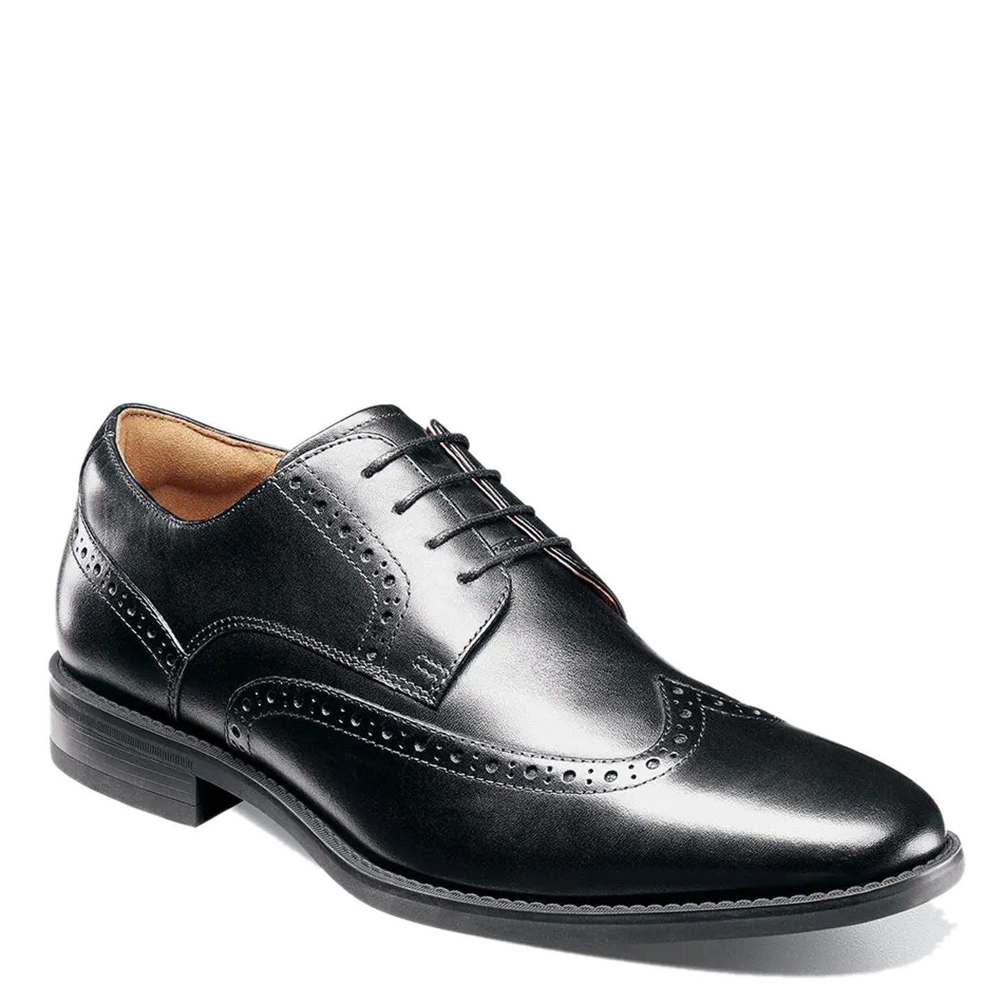 Peltz Shoes Men's Florsheim Santucci Wingtip Oxford BLACK 11772-001
