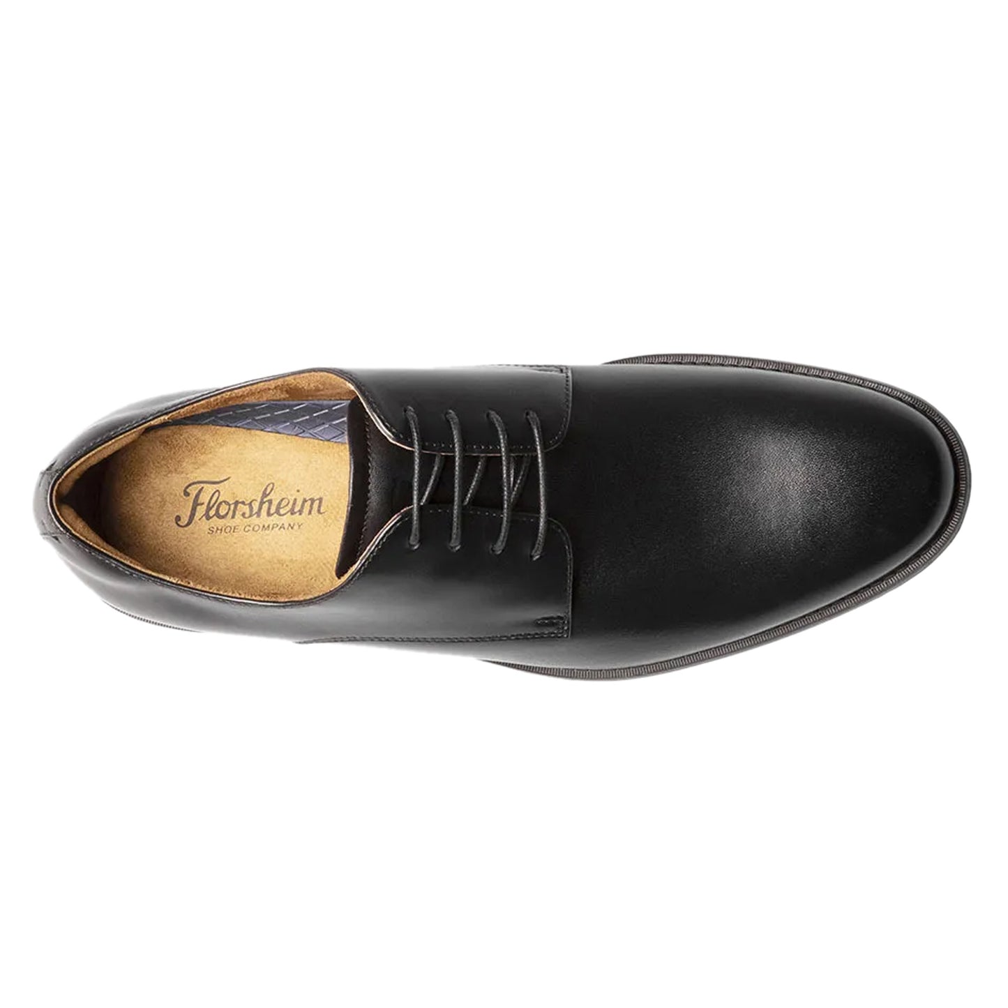 Peltz Shoes Men's Florsheim Santucci Plain Toe Oxford BLACK 11773-001