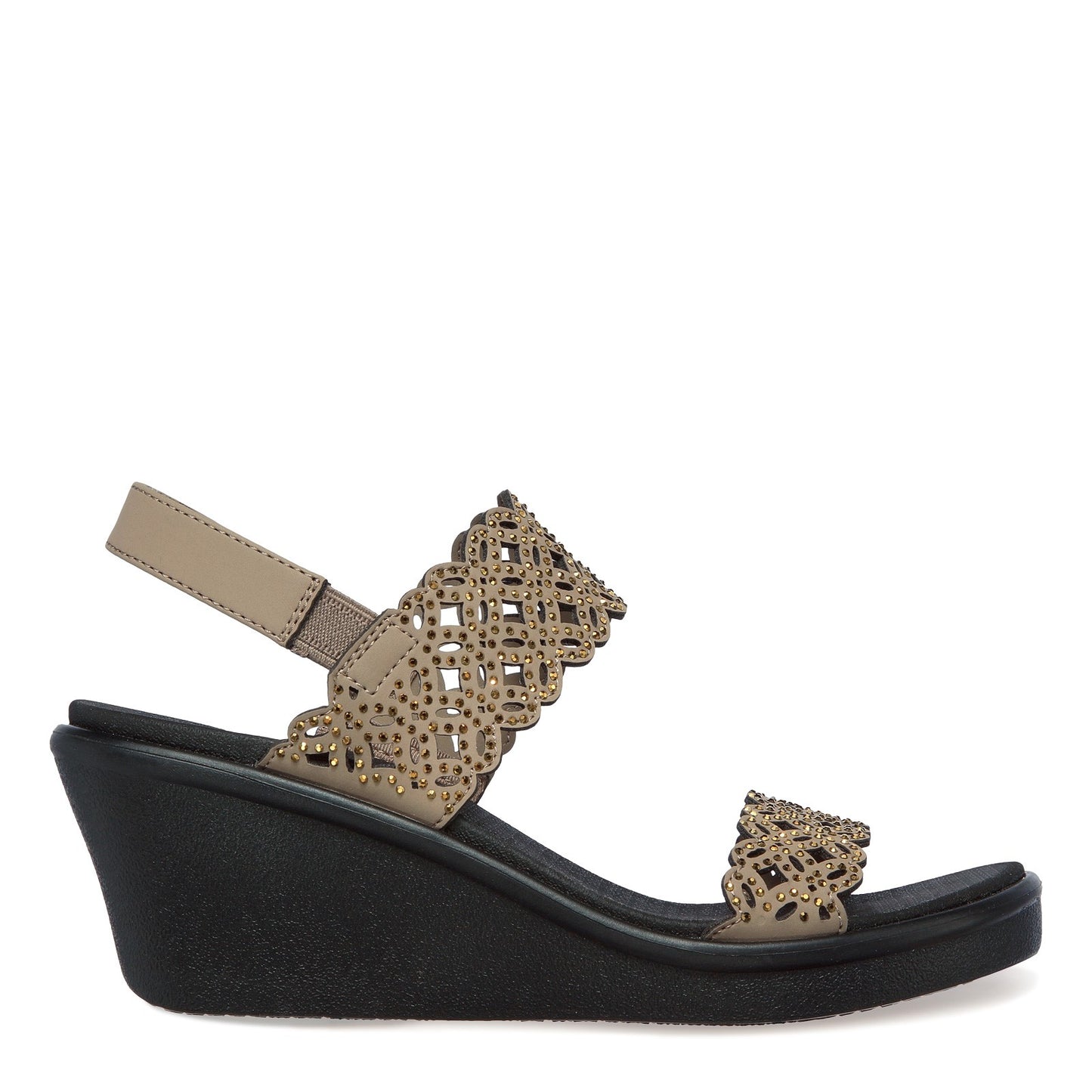 Peltz Shoes Women's Skechers Cali Rumble On - Sassy Dayz Sandal TAUPE 119147-TPE