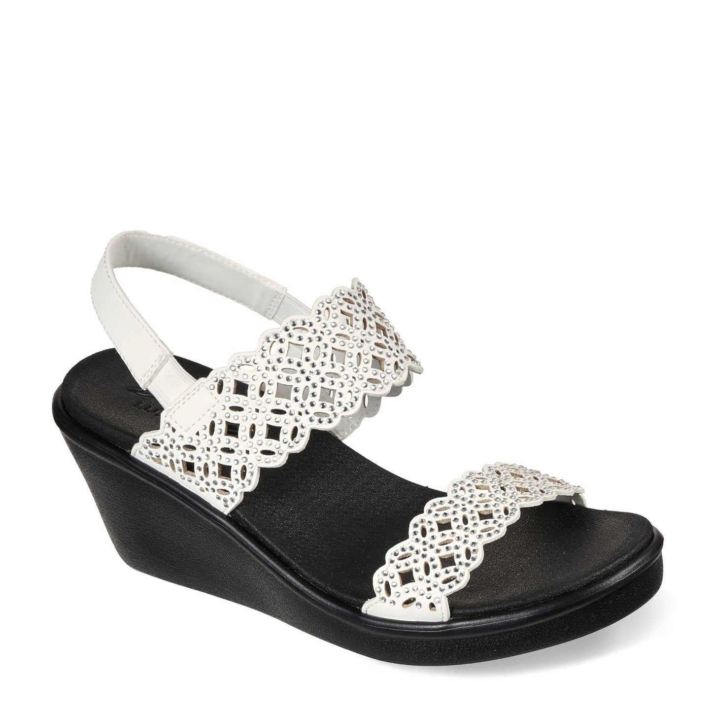 Peltz Shoes Women's Skechers Cali Rumble On - Sassy Dayz Sandal White 119147-WHT