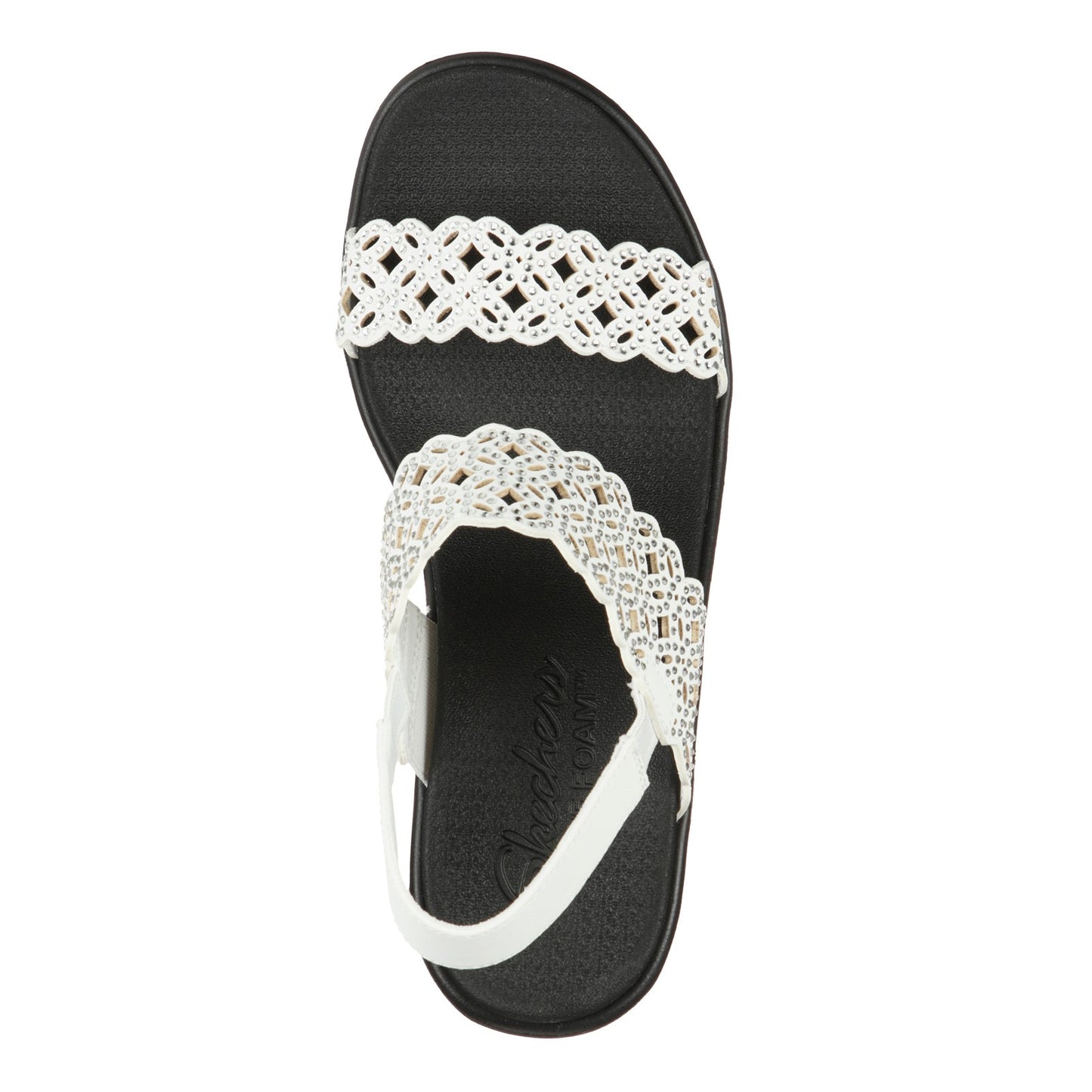 Peltz Shoes Women's Skechers Cali Rumble On - Sassy Dayz Sandal White 119147-WHT