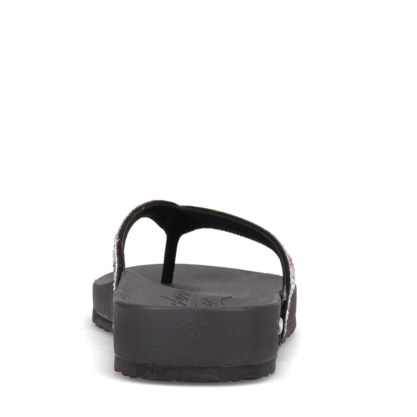 Peltz Shoes Women's Skechers Arch Fit Meditation - Day Shimmer Sandal Black Multi 119244-BKMT