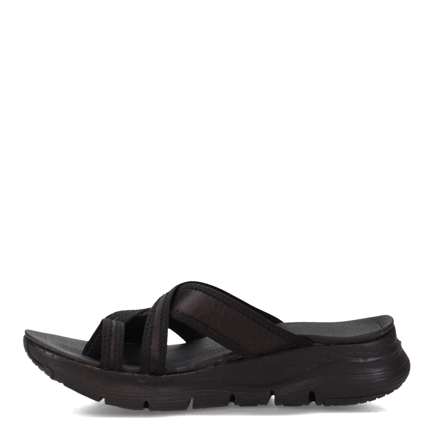 Peltz Shoes Women's Skechers Arch Fit - New Start Sandal BLACK 119249-BBK