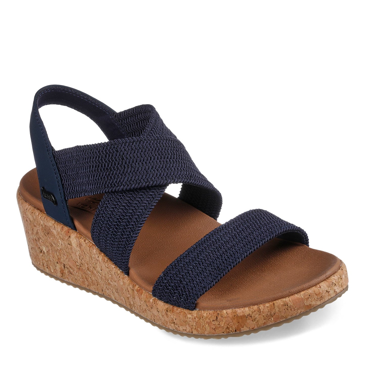Peltz Shoes Women's Skechers Arch Fit Beverlee - Love Stays Sandal Navy 119260-NVY