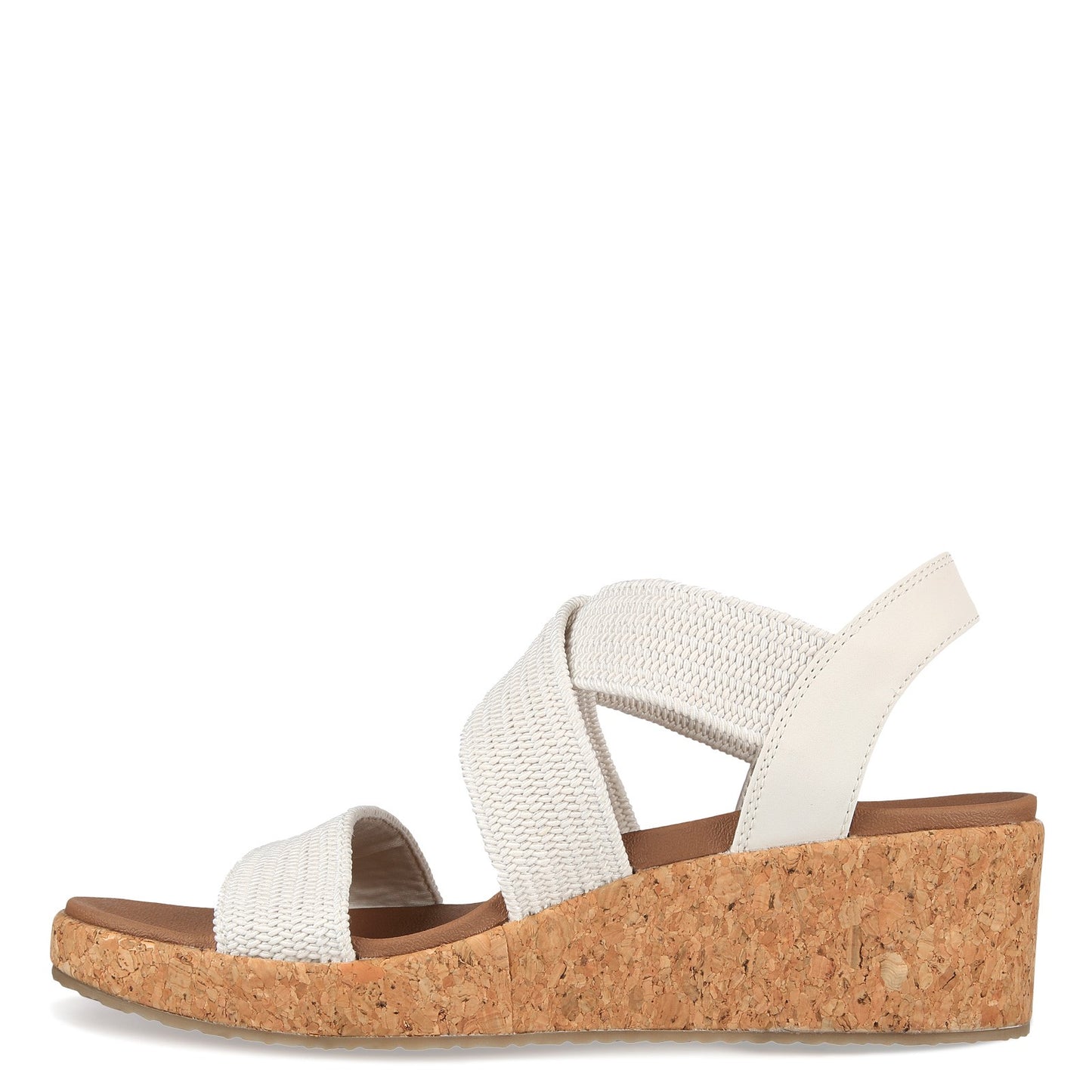 Peltz Shoes Women's Skechers Arch Fit Beverlee - Love Stays Sandal White 119260-WHT
