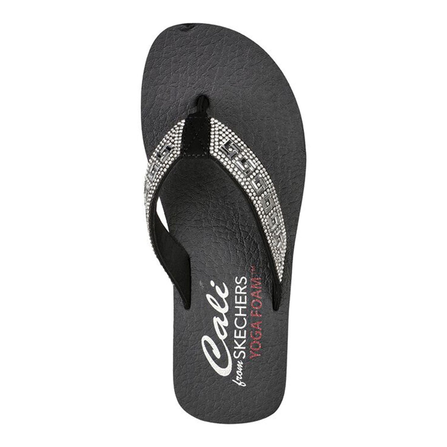 Peltz Shoes Women's Skechers Vinyasa - Geo-Queen Sandal Black 119296-BLK