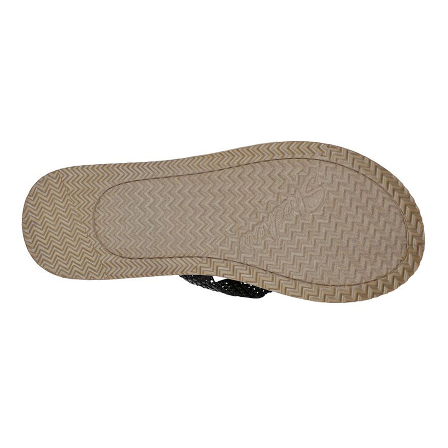 Peltz Shoes Women's Skechers Sandcomber Sandal Black 119313-BLK