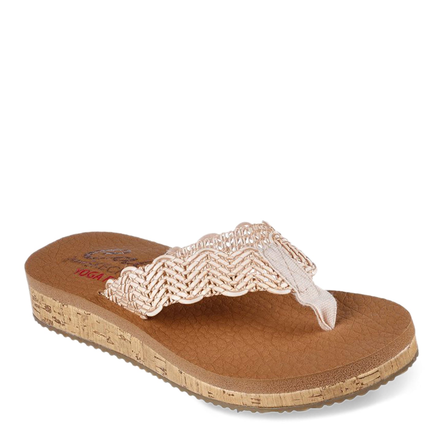 Peltz Shoes Women's Skechers Sandcomber Sandal TAN 119313-NAT