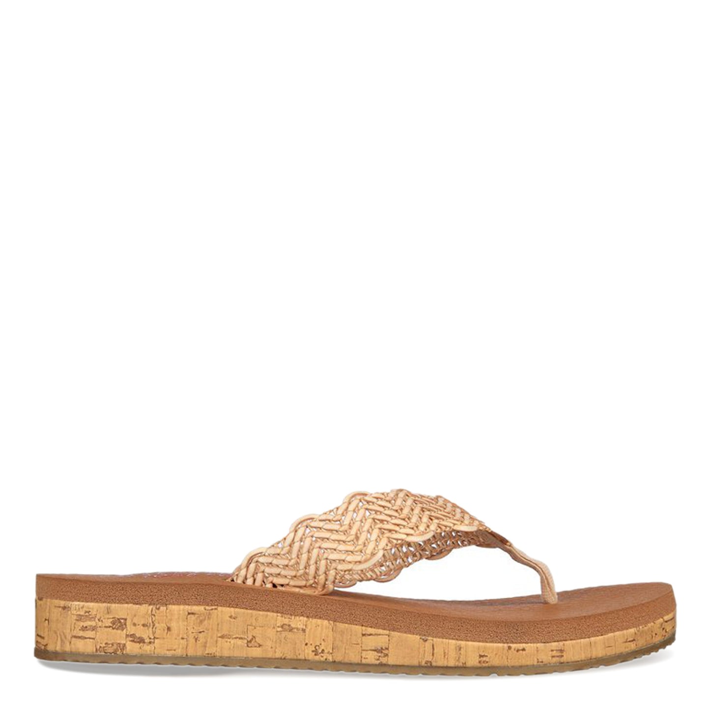Peltz Shoes Women's Skechers Sandcomber Sandal TAN 119313-NAT