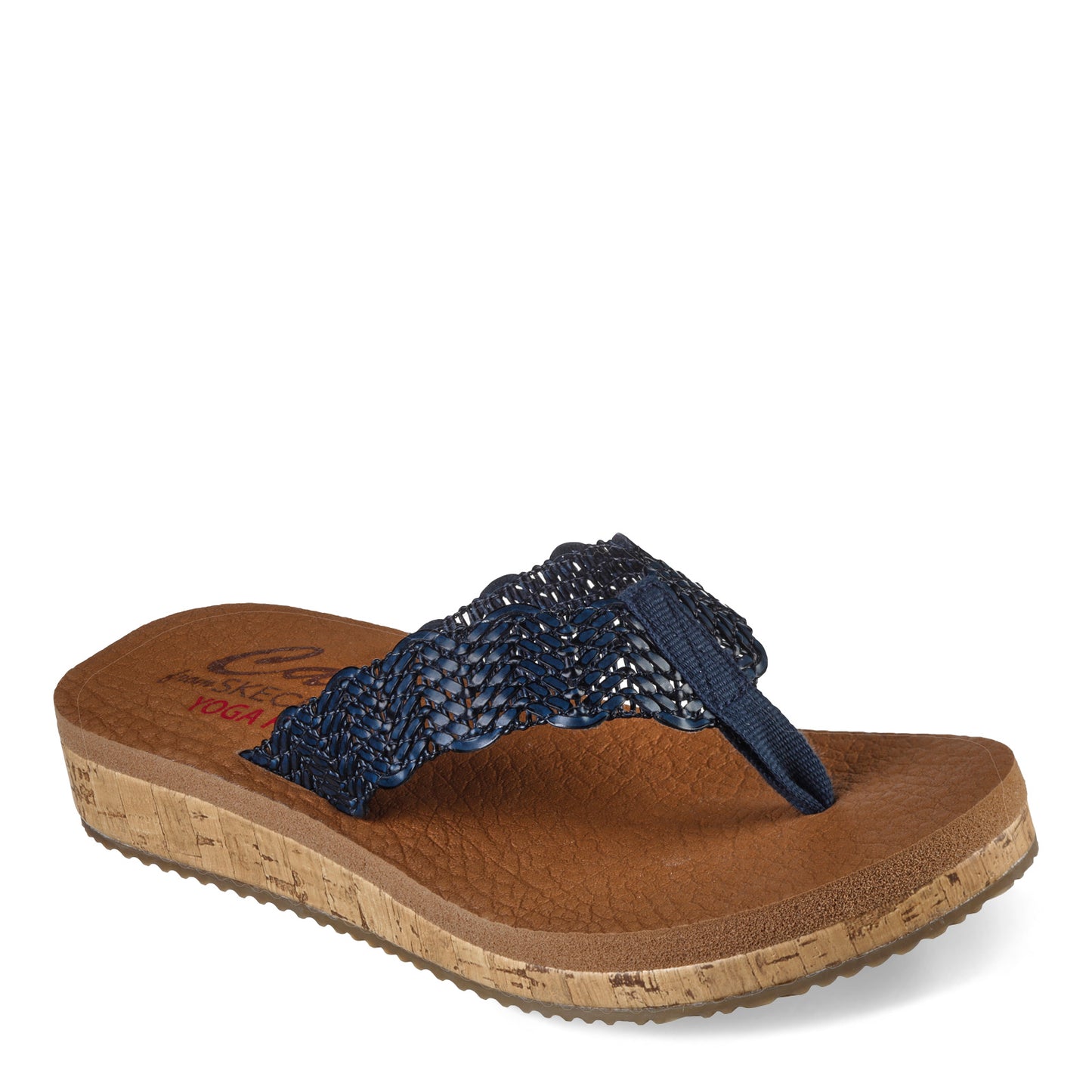 Peltz Shoes Women's Skechers Sandcomber Sandal NAVY 119313-NVY